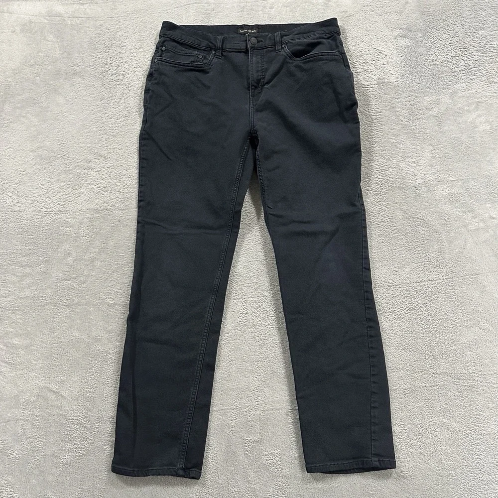 Banana Republic Jeans Pants Men 34 x 32 Straight Leg Preppy Office Navy Blue